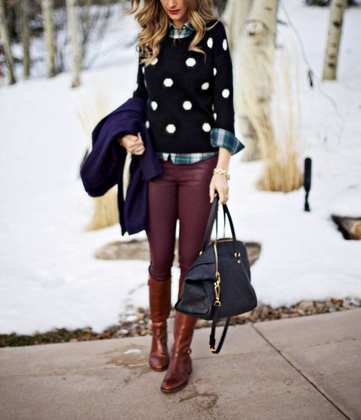 kqjtg0-l-610x610-pants-preppy-polka-dot-sweater-plaid-leather-pants-winter-riding-boots-shoes-shirt-jacket-bag.jpg