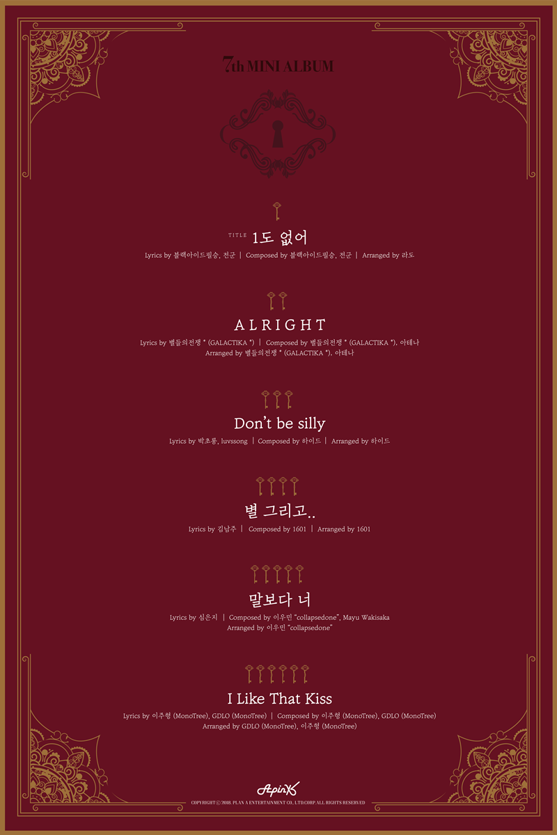 Apink_7th Mini_ONE&SIX_트랙리스트 티저.png