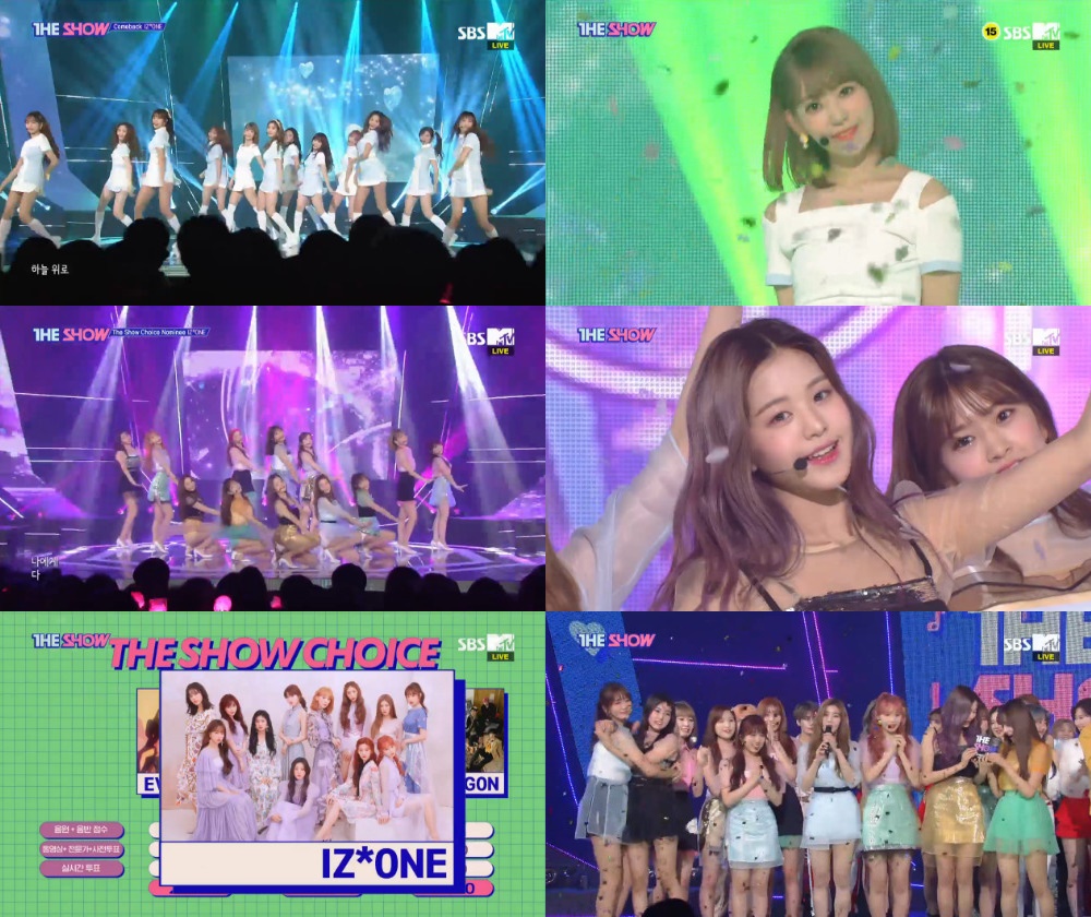 (0410) 아이즈원 더쇼 첫 1위 캡처 조합본.jpg