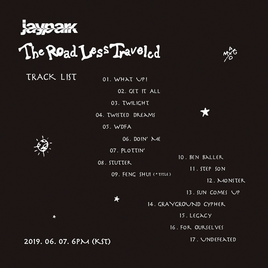 (0531) 박재범 새 앨범 [The Road Less Traveled] 트랙리스트 이미지.png