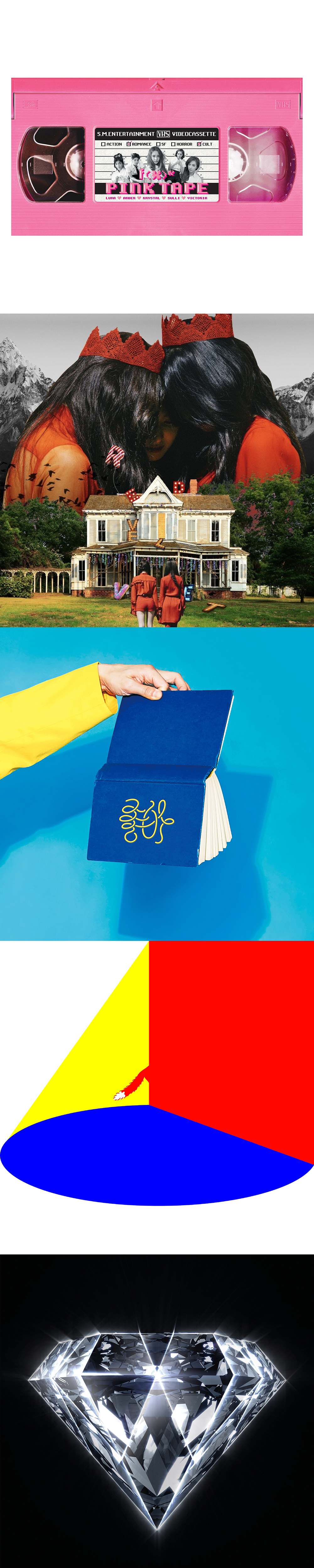 앨범 커버 이미지 (위에서부터 에프엑스 Pink Tape 레드벨벳 Perfect Velvet, 종현 좋아, 샤이니....jpg